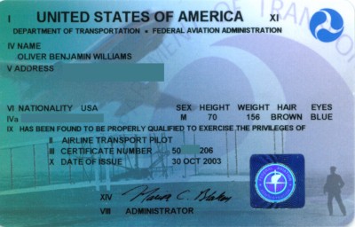 airline transport pilot license